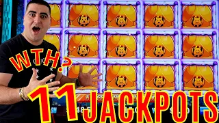 Record Breaking Amount Of JACKPOTS On Huff N More Puff Slot Machine