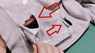 Teach yourself how to fix a hole on your jacket in style / keep your jacket