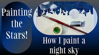 A Dark Starry Night. A watercolor painting tutorial on painting a dark starry night sky