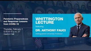 2024 Whittington Lecture with Dr. Anthony Fauci