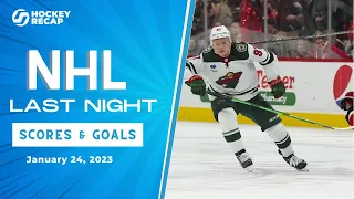 NHL Last Night: All 72 Goals and Scores on January 24, 2023