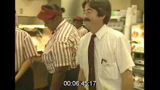 Ordering food at a McDonalds in 1992