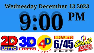 Pcso Lotto Result Today 9pm December 13 2023 | Lotto Result Today (Complete Details)