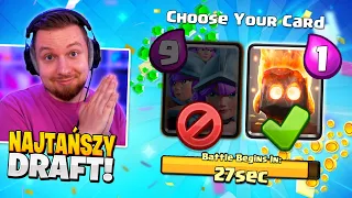 Tylko NAJTAŃSZY DRAFT challenge w Clash Royale 🧅 (zły POMYSŁ!)