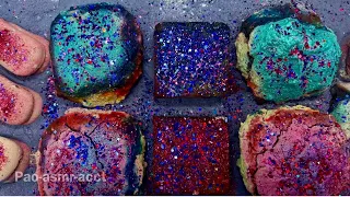 More Rainbow Pao-sted Gym Chalk Blocks w/Rainbow Dyed Blocks & Reforms 🌈✨🌈 | ASMR | Pasted Chalk