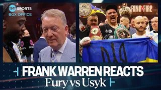 "FURY WON IT BY A COUPLE OF ROUNDS" - Frank Warren immediate reaction after #FuryUsyk 🇸🇦