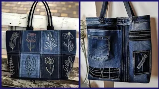 most beautiful and outstanding denim shoulder handbags collection👜👖