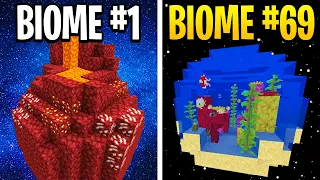 I Built Every Biome as a Planet in Minecraft Hardcore!