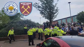 Leicester City & West Ham fans CLASH after full time!!