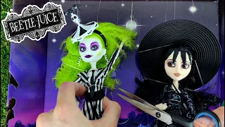 Monster high Skullector Beetlejuice & Lydia dolls review! (Finally) | Zombiexcorn