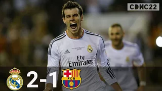 Real Madrid vs Barcelona 2-1 All Goals & Highlights (English Commentary) 2014 Copa del Rey Final