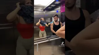 Fitness samka elevator pRank VIDEO funny reaction tik tok meme