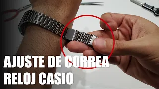 How to adjust the strap of a Casio Vintage Watch! (English sub)