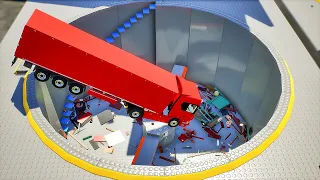 Lego Cars vs Shredding Pit | Brick Rigs