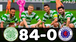 FIFA 23 - MESSI, RONALDO, MBAPPE,HAALAND, NEYMAR ALL STARS | CELTIC 84-0 RANGERS | SCOTTISH CUP