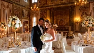 Wedding Ceremony in a secret garden, reception luxury Venetian Palace