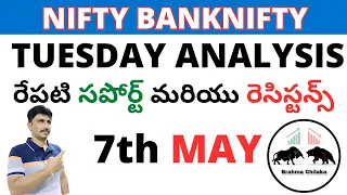 7th May Nifty Banknifty Tuesday options trade levels Support and Resistance