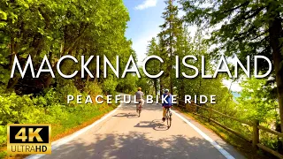 The Most Beautiful Bike Path in the US | Peaceful Music & Bike Ride Around Mackinac Island