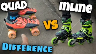 Inline Skate vs Ouad Skate // Difference and Comparison Video