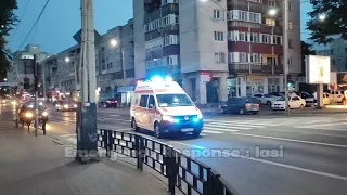 Ambulanță SAJ SV B1/B2 Transporting Patient Across County - Arrives At Hospital | Iași