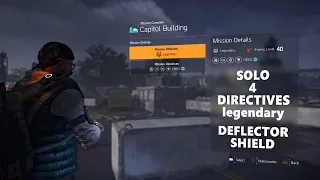 Capitol Building - Solo Legendary with 4 Directives - Division 2 - TU12 - Solo Legendary Build