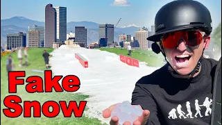 Snowboarding Downtown Denver