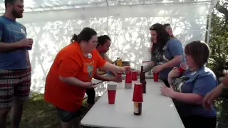 2015-05-02 Beatlesfest - Minute to Win It - Flip Cup onto Bottles