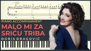 MALO MI ZA SRICU TRIBA – Doris Dragovic | Piano Karaoke Cover & Tekst + NOTE za klavir