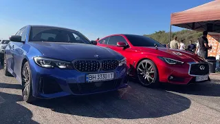 Race in BMW M340 vs Infiniti Q60 RED SPORT, Audi S4 and more