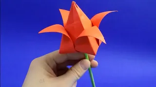 ORIGAMI TULIP ... with your own hands, flowers made of paper