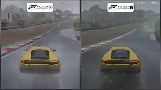 Forza Motorsport 6 vs Forza Motorsport 7 - Brands Hatch Rain Comparison