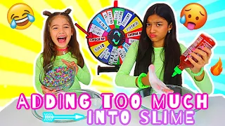 Mystery wheel of Adding too many ingredients into our Slime Challenge! Switch up!!