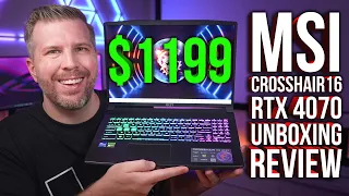 MSI Crosshair 16 (RTX 4070) Unboxing Review! 10+ Game Benchmarks, Teardown, Display Test, and More!