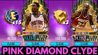 I GOT PINK DIAMOND CLYDE DREXLER FROM THE FINALS THEME DOMINATION IN NBA 2K MOBILE