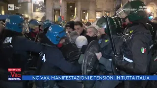 No vax, manifestazioni e tensioni in tutta Italia - La vita in diretta 22/11/2021