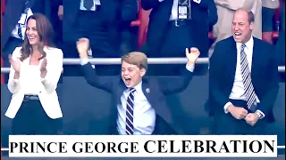 Prince George celebrates England Goal
