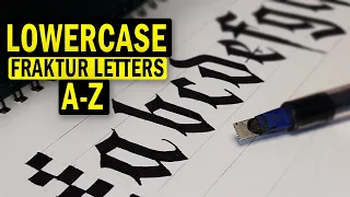How To Write Lowercase Fraktur Letters (a -z)