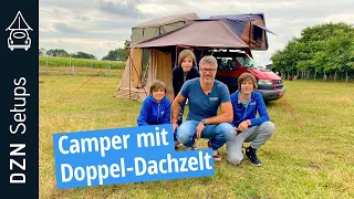 Camper mit Doppel-Dachzelt | DZN Setup: VW T4 mit NB Outdoor Berlin und iKamper Dachzelt