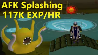 Splashing On The Cave Kraken Amazing AFK Magic Training Method