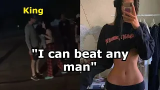 Fake tough woman gets exposed