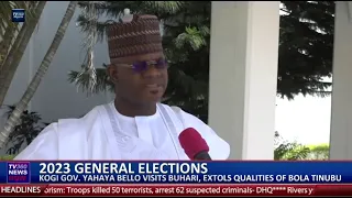 2023 General Elections: Kogi Gov. Yahaya Bello visits Buhari, extols qualities of Bola Tinubu