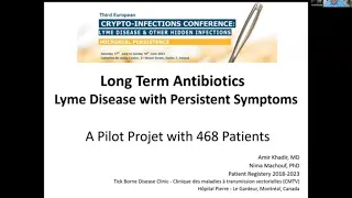 Dr Amir Khadir - Long term Antibiotics   Lyme disease with persistent symptoms