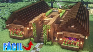 Minecraft: Casa Perfecta para Survival | Tutorial Casa Minecraft de Madera Grande *Fácil*
