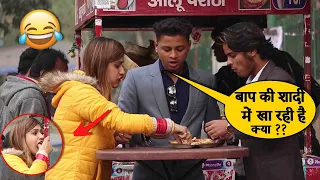 Eating Stranger's Food Prank gone wrong 😰 | Rits Dhawan Prank