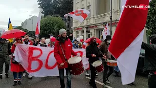 Жыве Беларусь! - "Long live Belarus!" - ბელარუსებმა ბათუმში დამოუკიდებლობის დღე აღნიშნეს