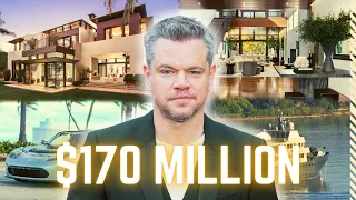 Matt Damon's Lavish Life: His net worth, mansions, cars, and more! | Luxury of the Day