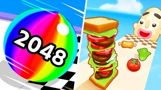 Satisfying Mobile Games Max Levels ... Smash To Draw, Sandwich Run, Sandwich Runner, Ball Run