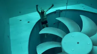 he couldn't escape the deepest pool in the world...