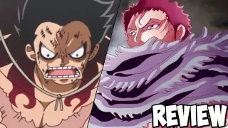 One Piece 885 ワンピース Manga Chapter Review: Katakuri Strikes Back! Luffy's Gear 4th Haki Trouble!!