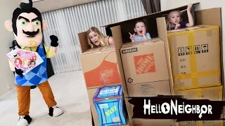 Hello Neighbor in Real Life Toy Scavenger Hunt!! Disney Princess Gem Collection Toys!